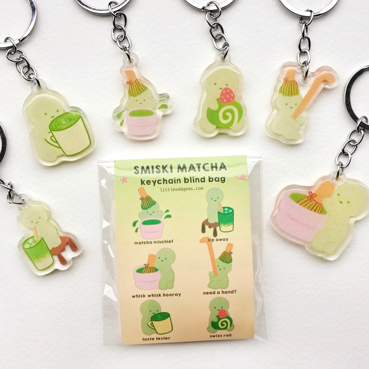 smiski matcha keychain blind bag image 0