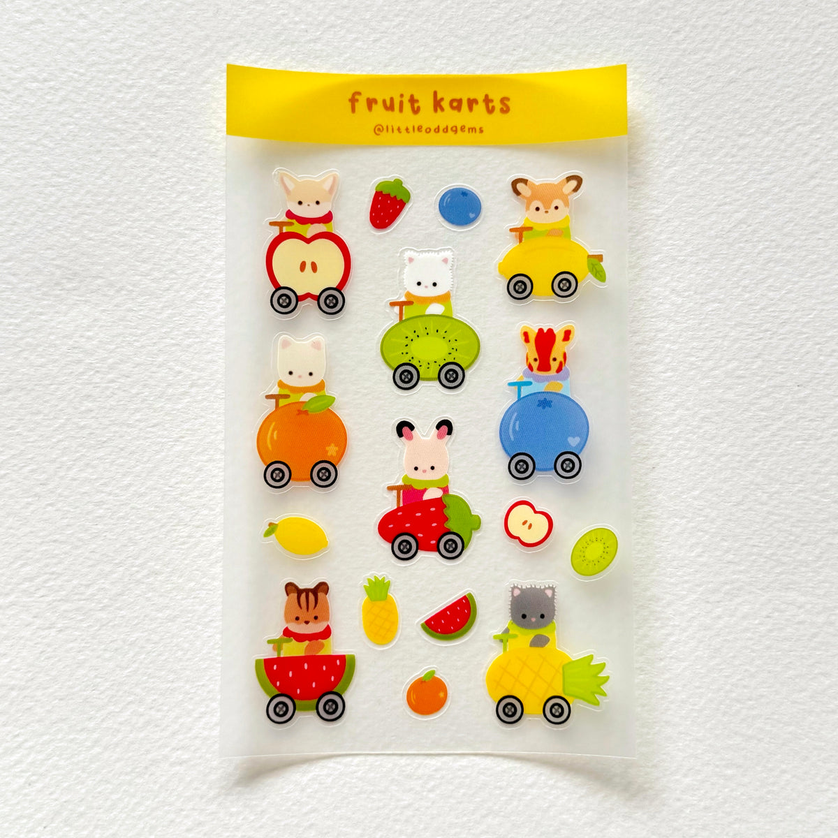 fruit karts sticker sheet image 0