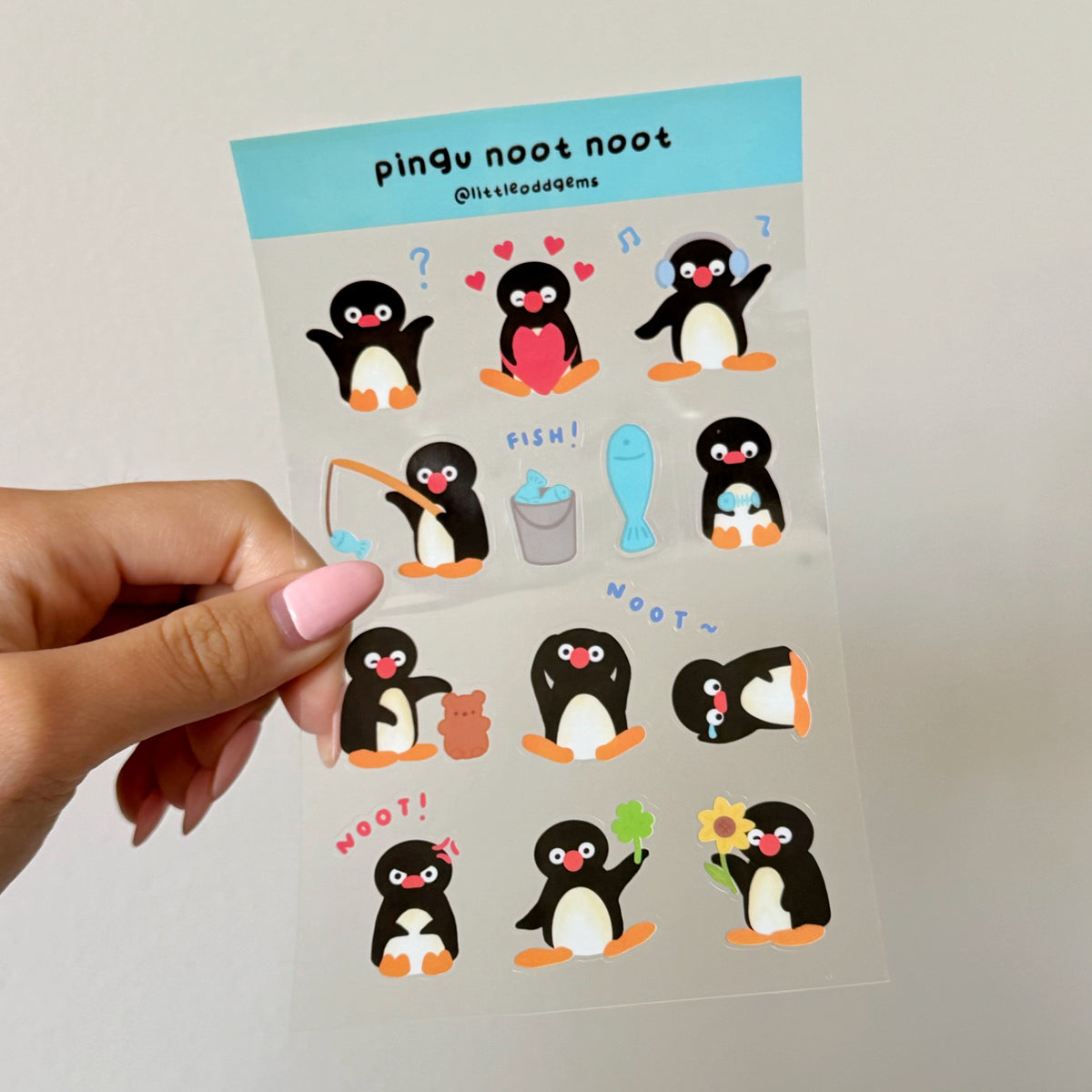 pingu noot noot sticker sheet image 0