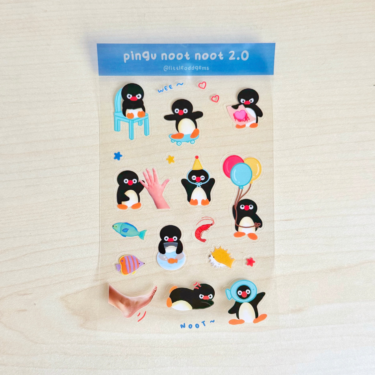 pingu noot noot 2.0 sticker sheet image 0