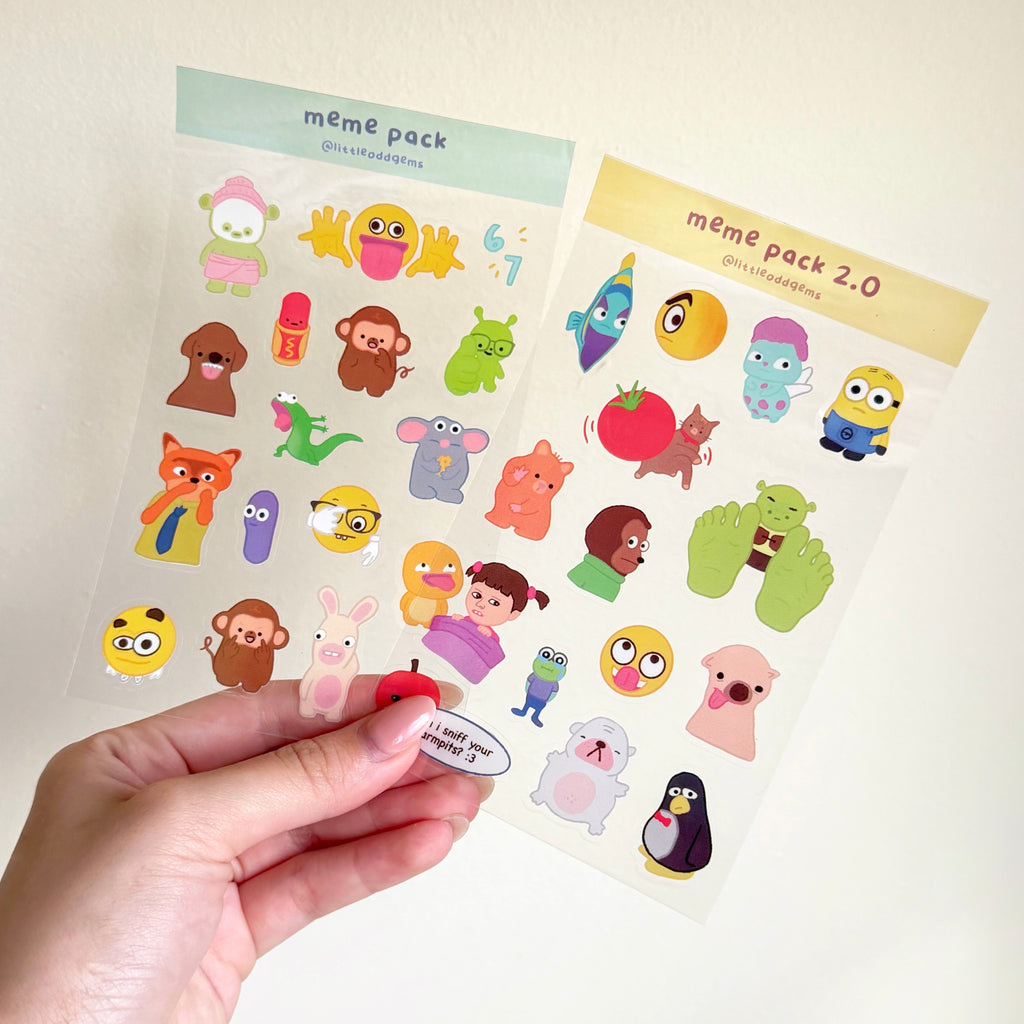 meme pack sticker sheet image 1