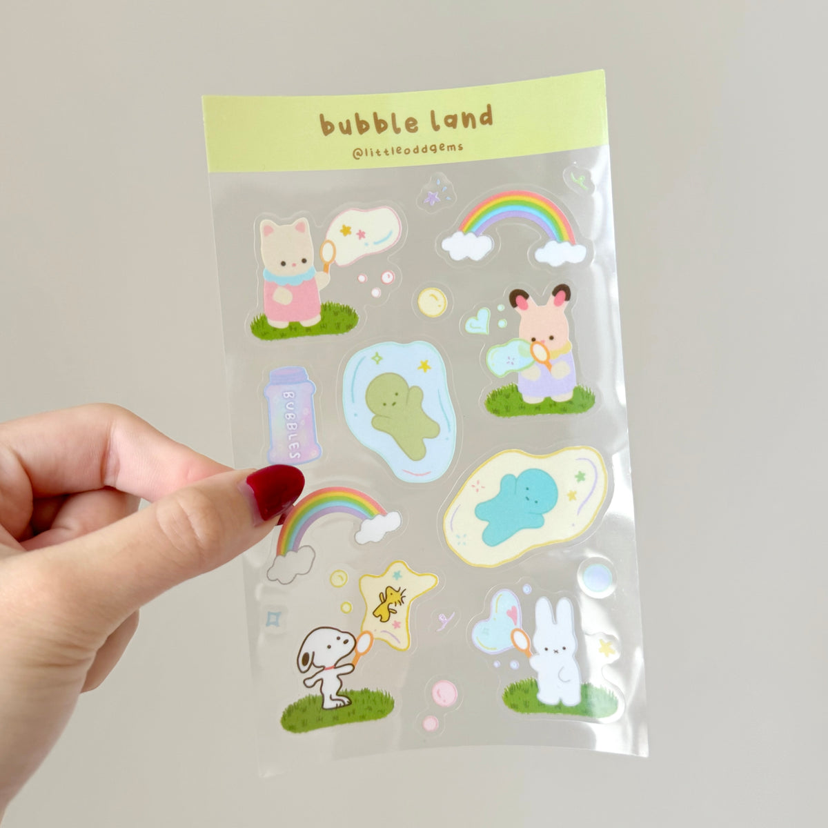 bubble land sticker sheet image 0
