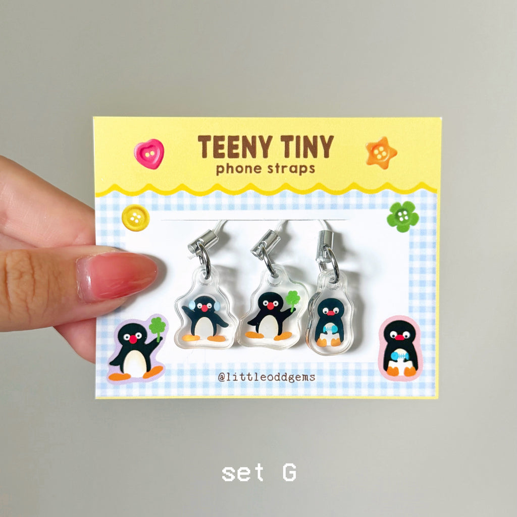 teeny tiny phone straps 🐧 (set G) image 0