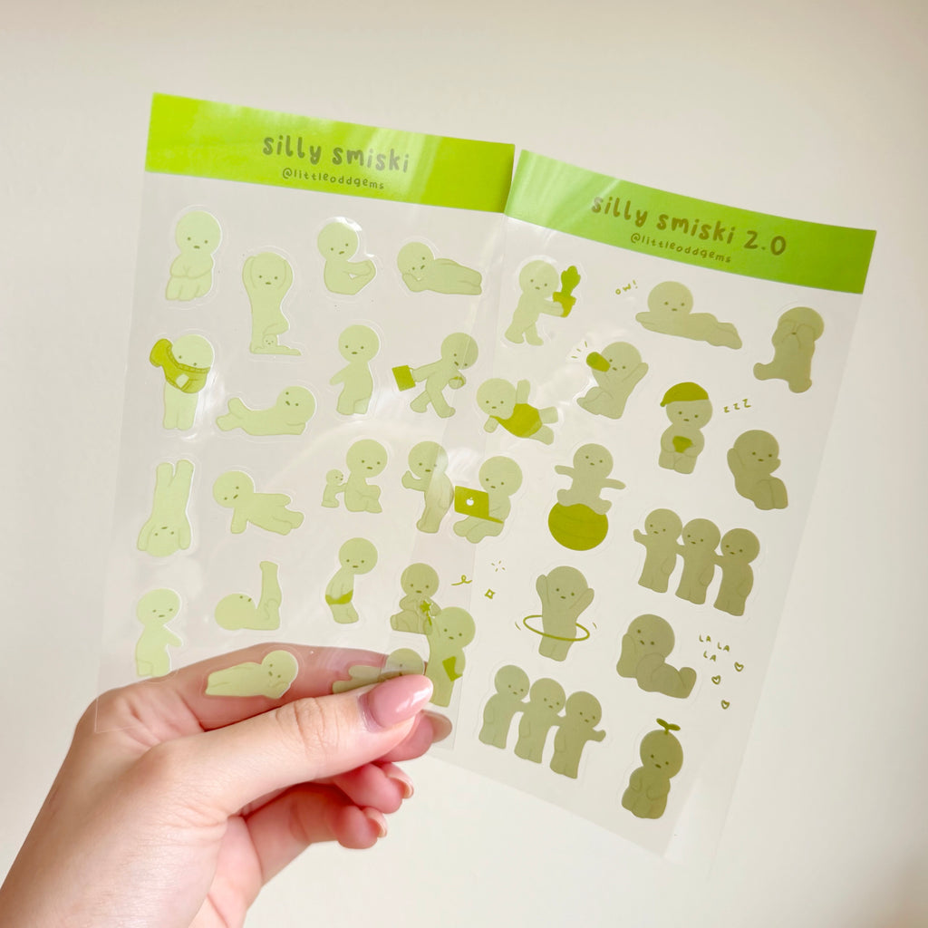 silly smiski 2.0 sticker sheet image 1