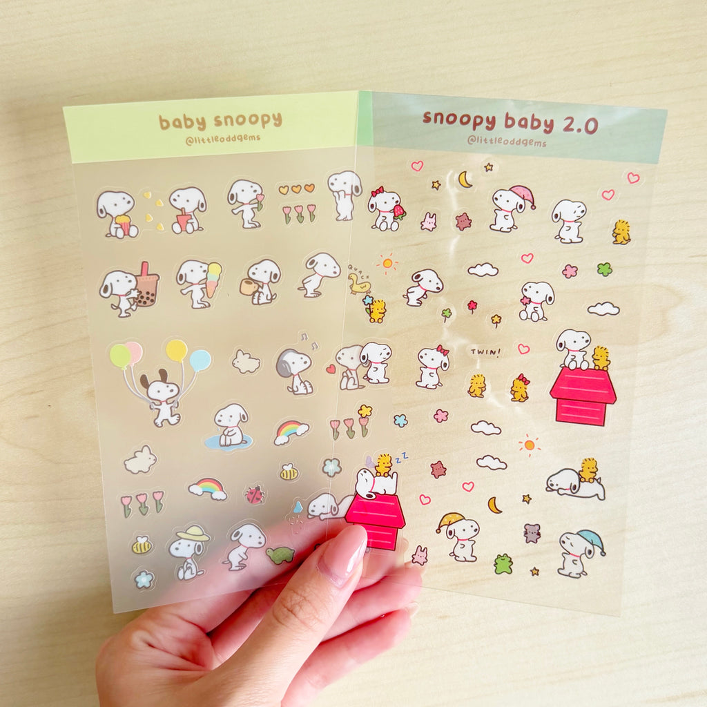 snoopy baby 2.0 sticker sheet image 1