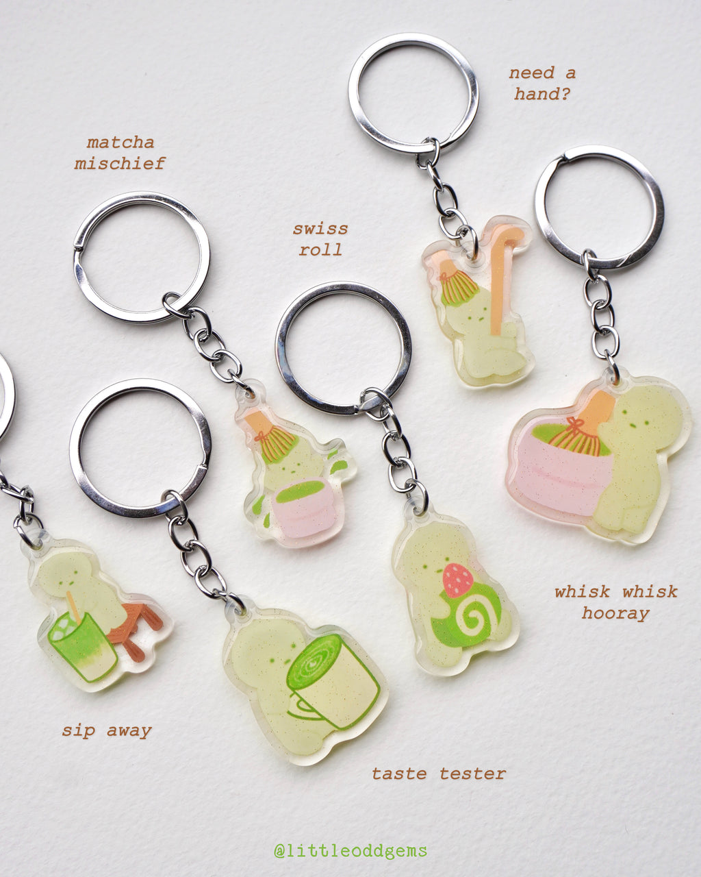 smiski matcha keychain blind bag image 2