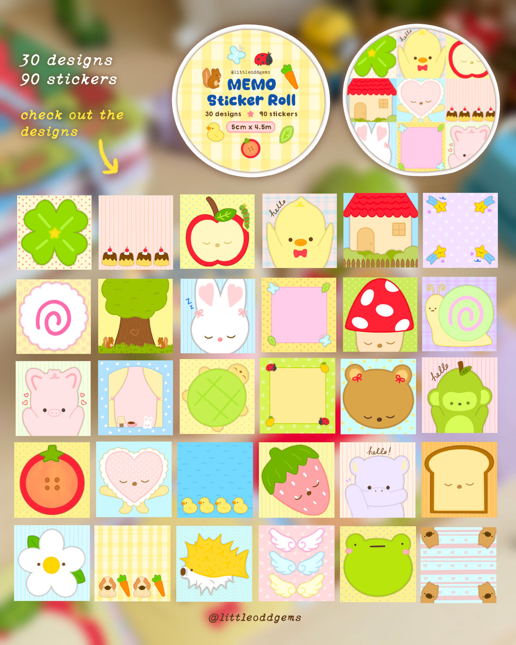 memo sticker roll 🍀 image 2