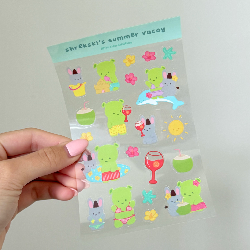 shrekski's summer vacay sticker sheet image 0