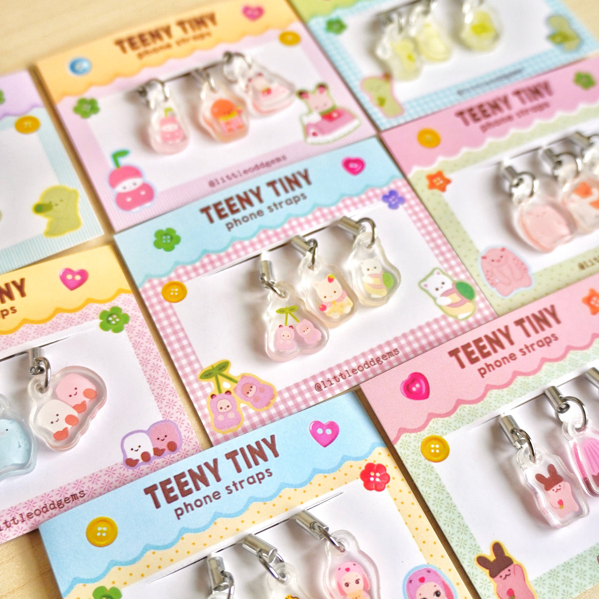 teeny tiny phone straps 🐧 (set G) image 1