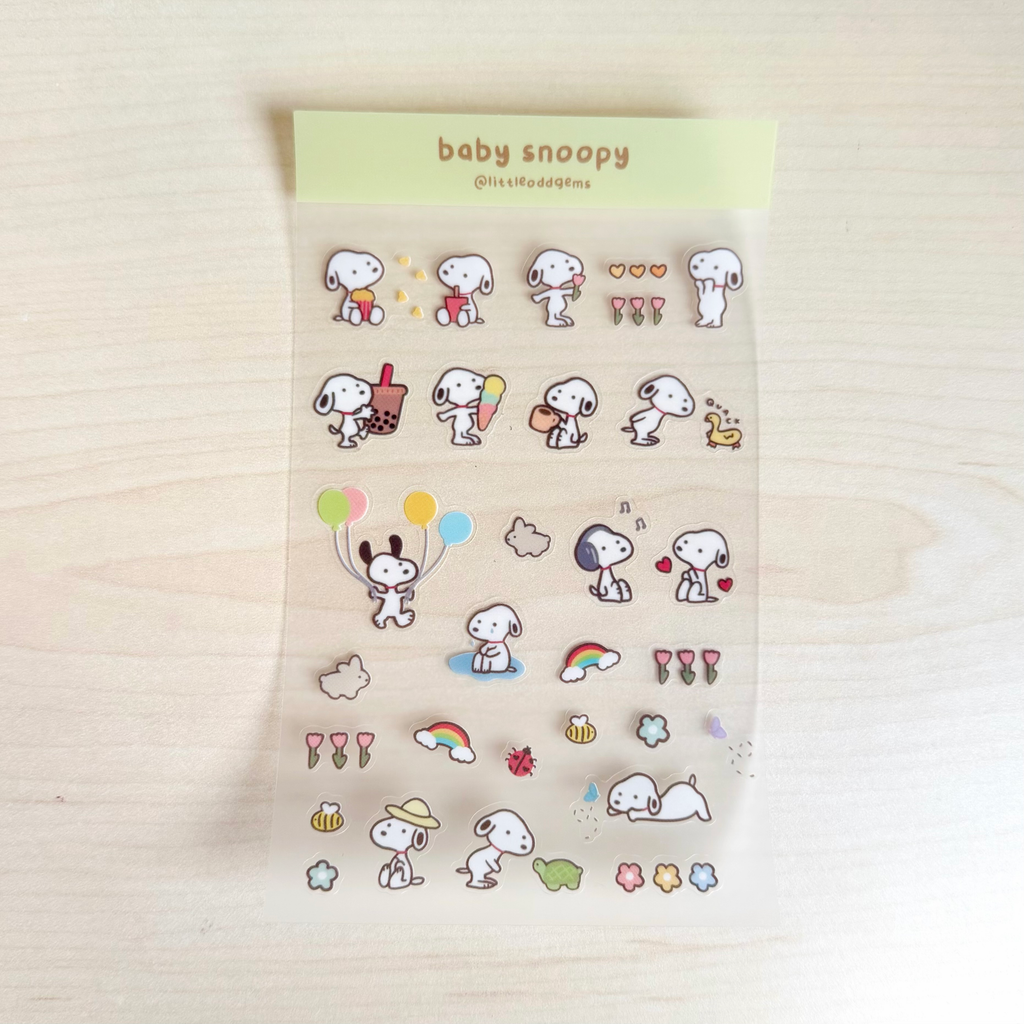baby snoopy sticker sheet image 0