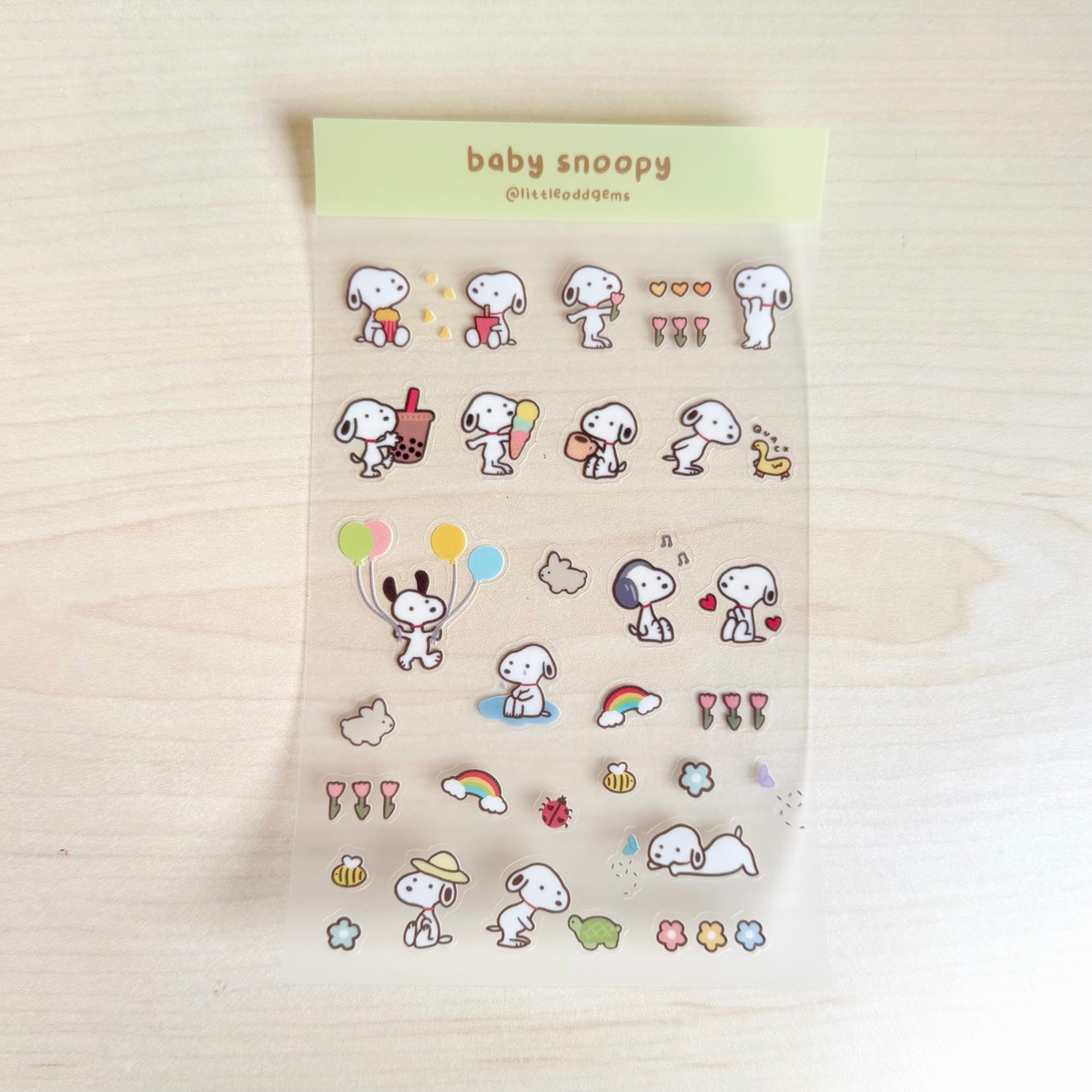 baby snoopy sticker sheet image 0