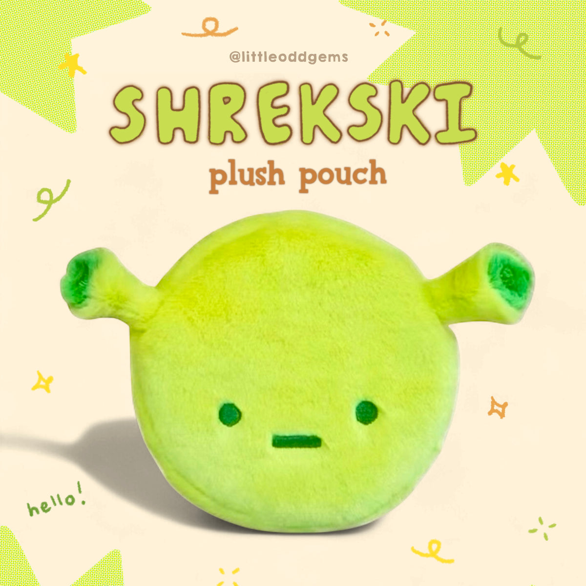 shrekski plush pouch 🍀 image 0