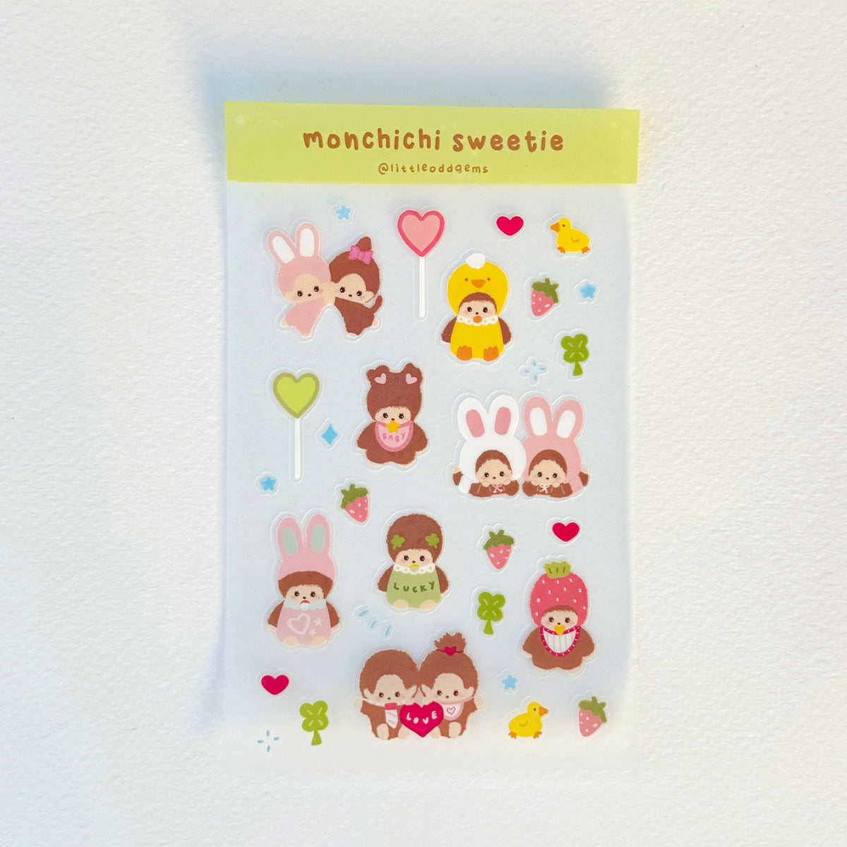 monchichi sweetie sticker sheet image 0