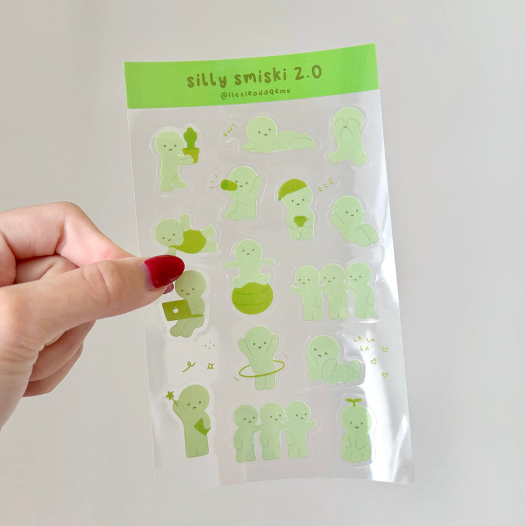 silly smiski 2.0 sticker sheet image 0