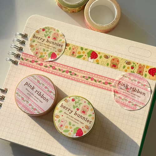 berry bunnies washi tape