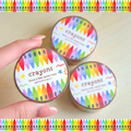crayons washi tape