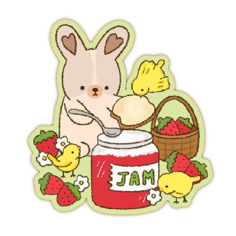 bunny's berry jam sticker flake