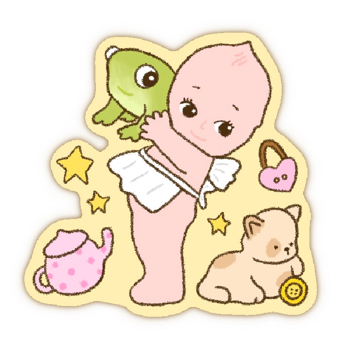 cherub's knick knacks sticker flake