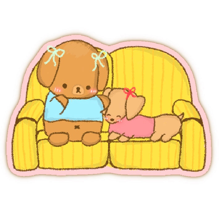 doggies lazy day sticker flake