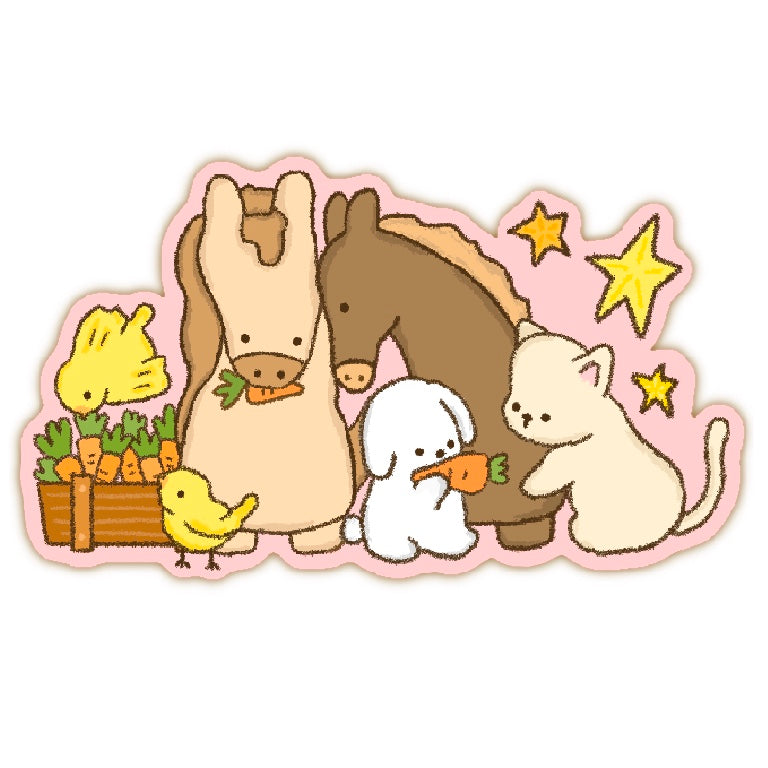 farm life sticker flake