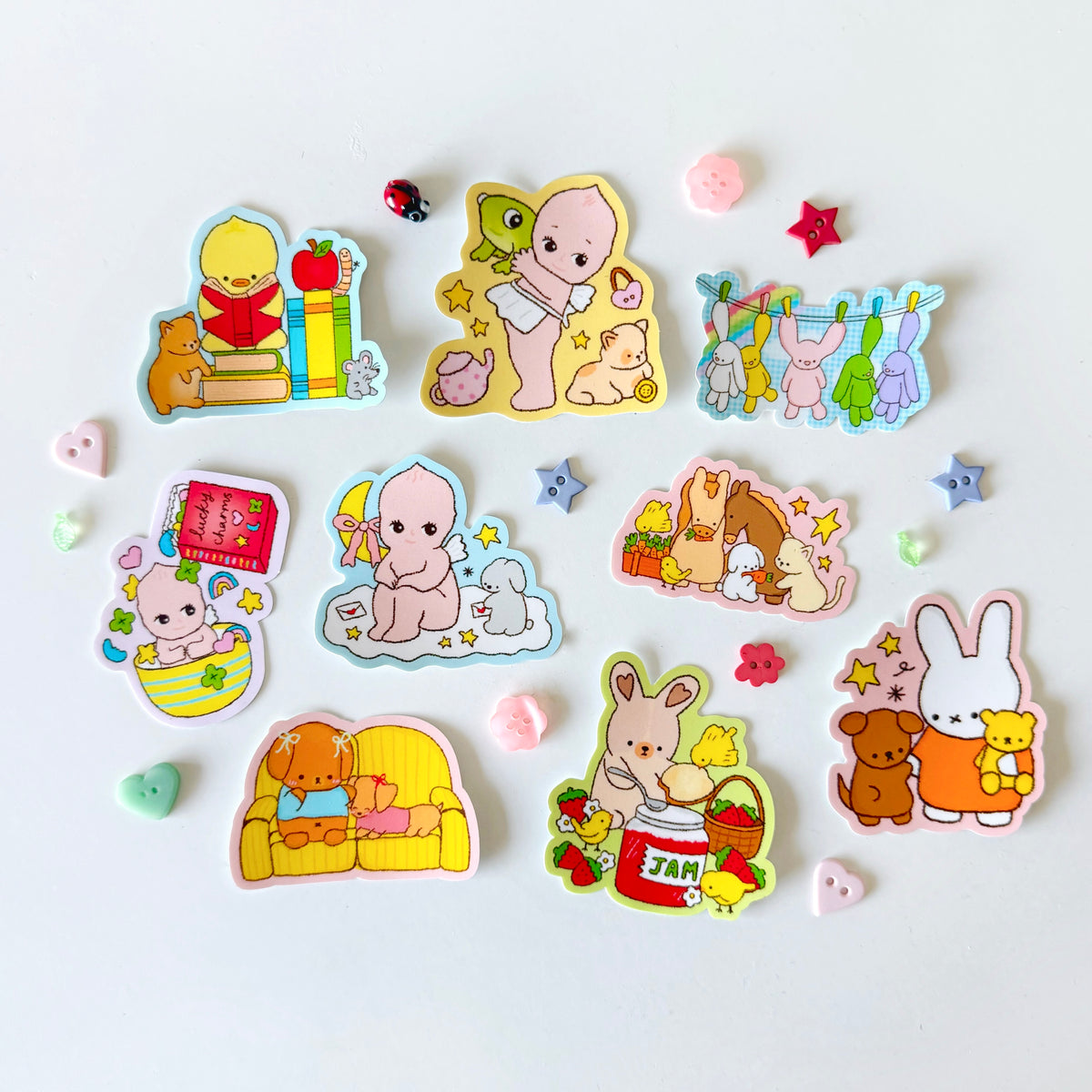 bookworm sticker flake