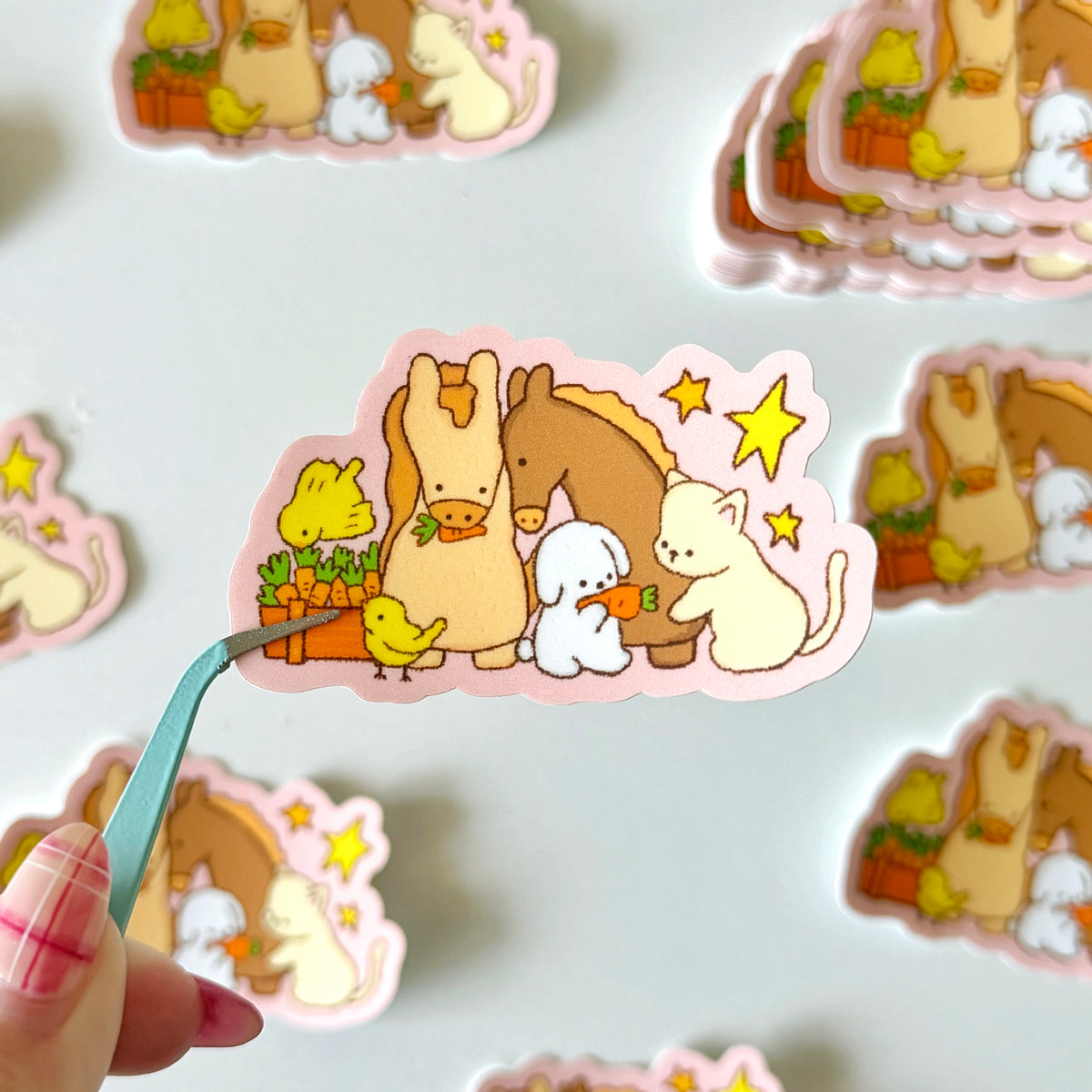 farm life sticker flake