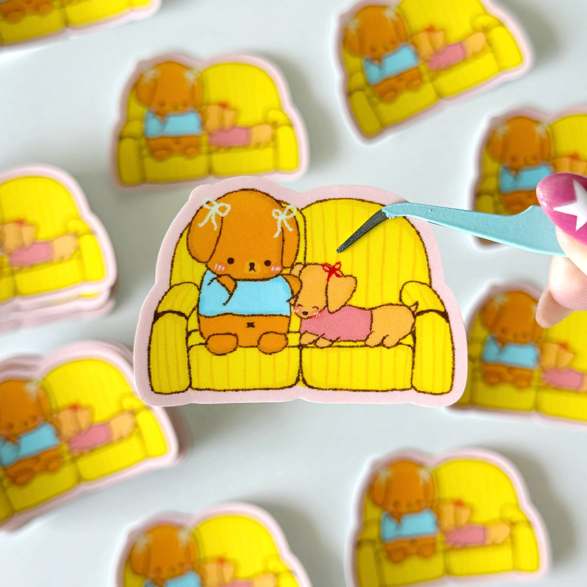 doggies lazy day sticker flake