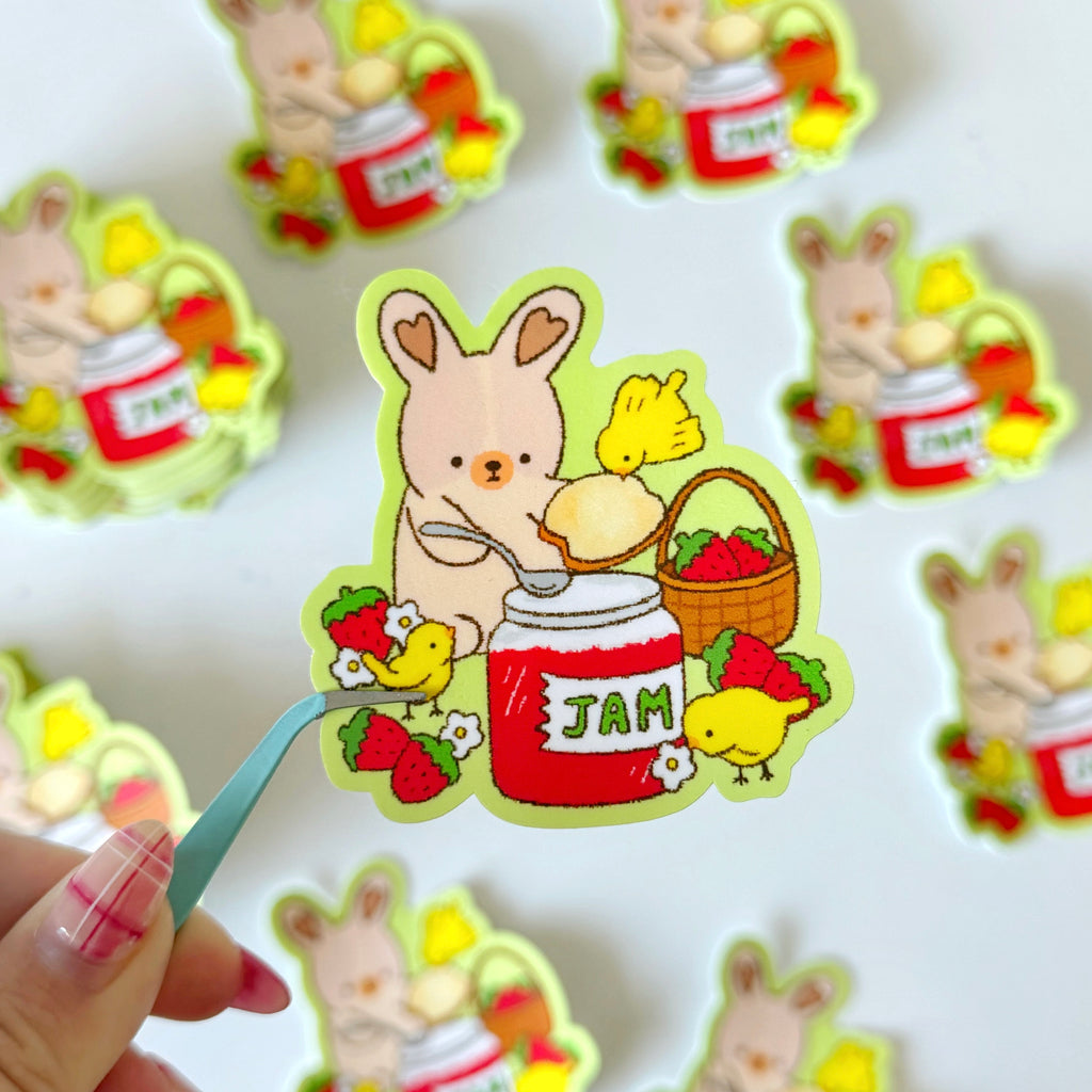 bunny's berry jam sticker flake