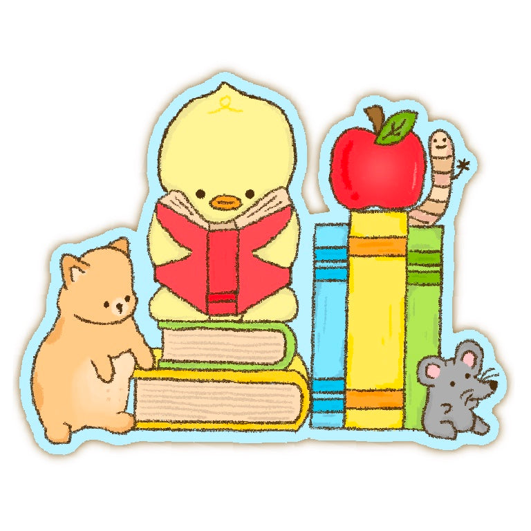 bookworm sticker flake