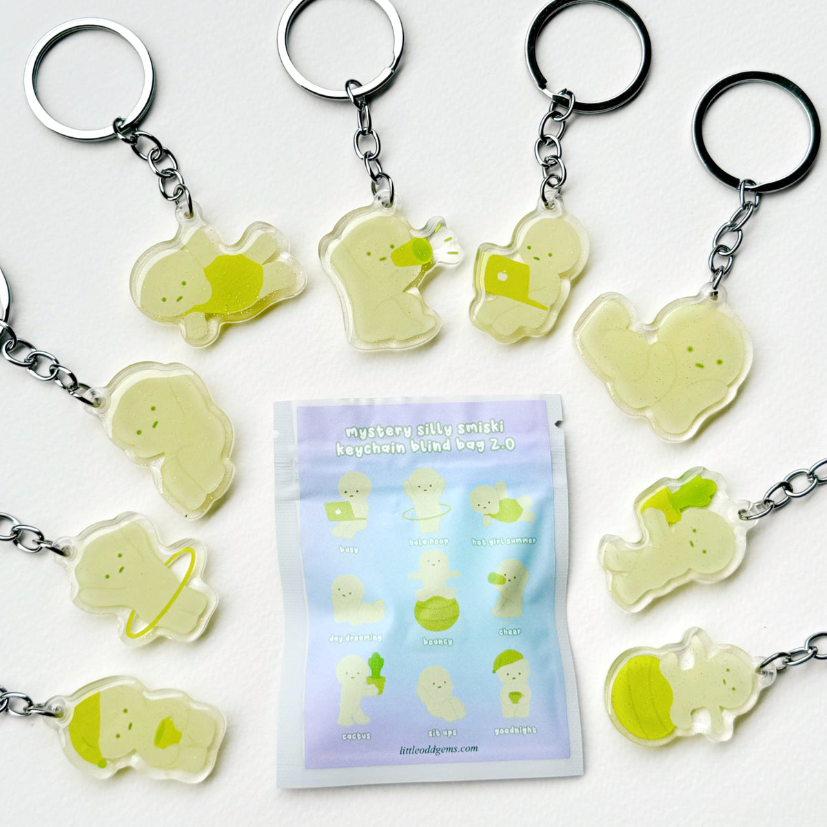 silly smiski 2.0 keychain blind bag image 0
