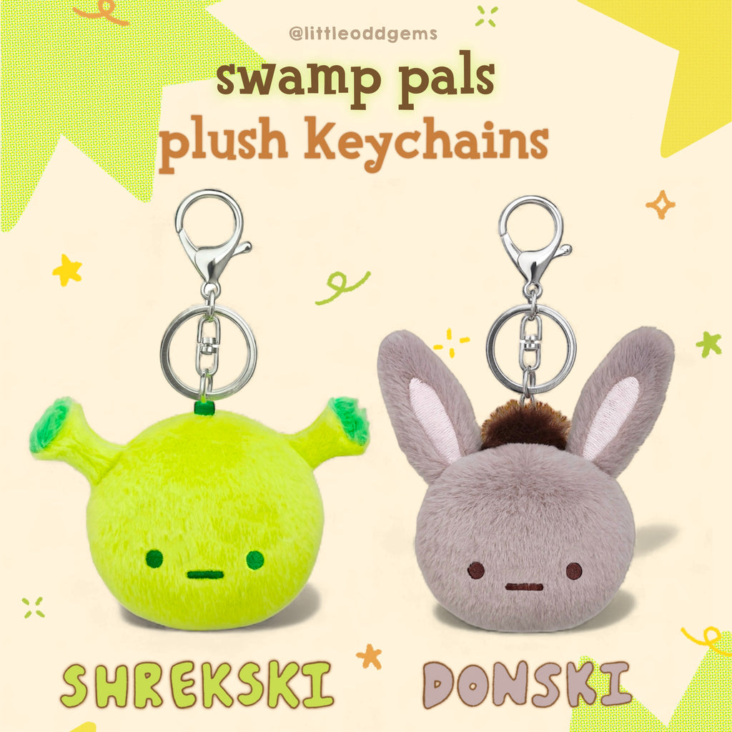 shrekski & donski plush keychains image 0