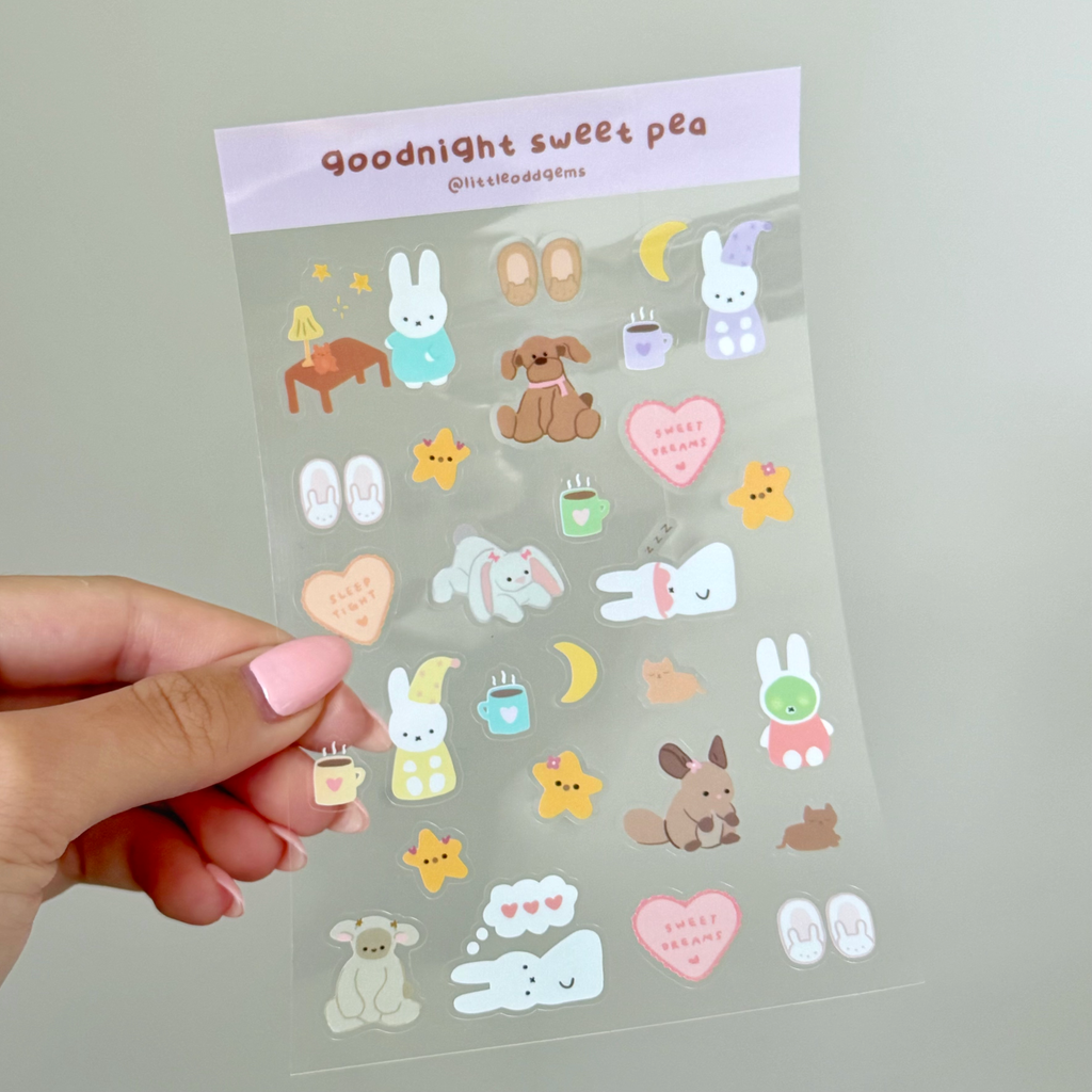 goodnight sweet pea sticker sheet image 0