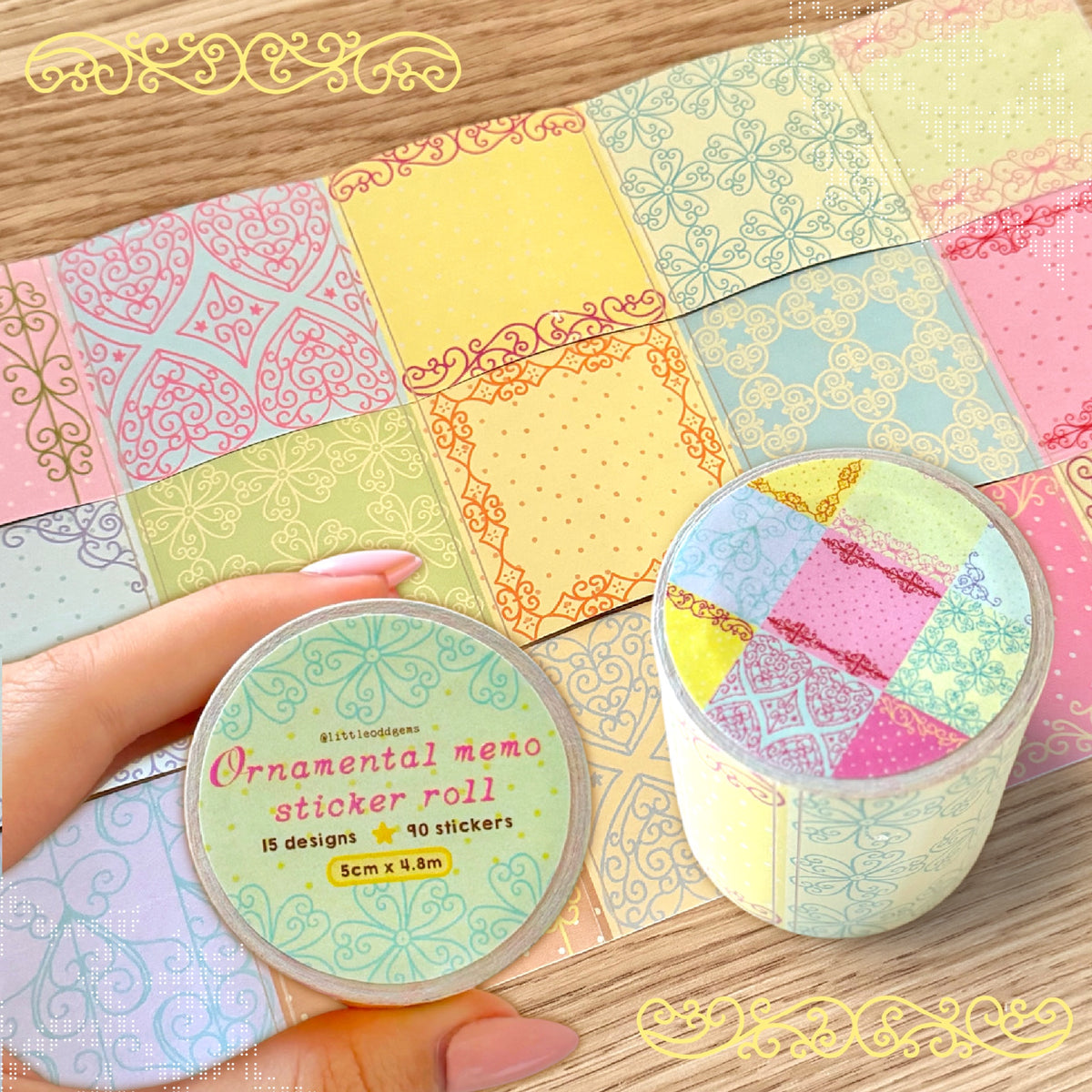 ornamental memo sticker roll image 0