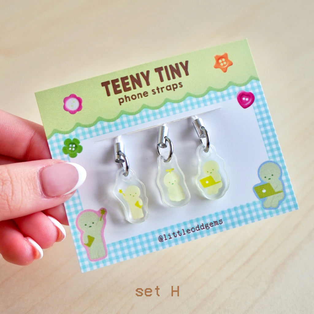 teeny tiny phone straps 💚 (set H) image 0