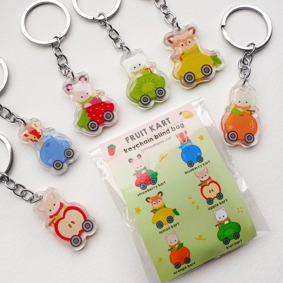 fruit kart keychain blind bag image 0